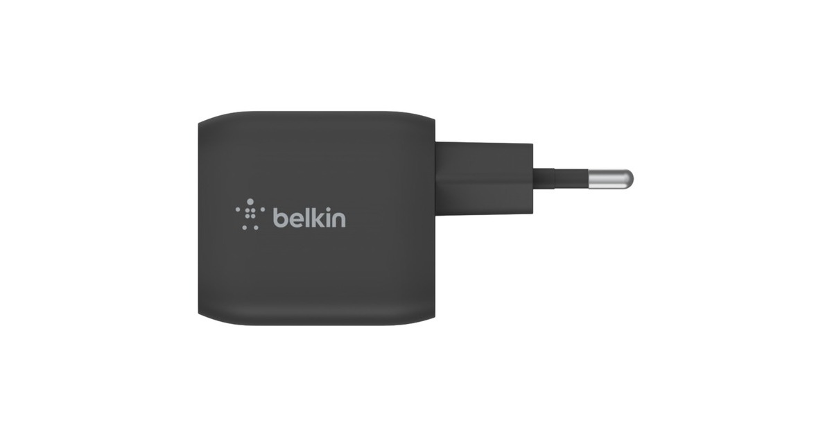 BelkinBoostCharge Pro 2-poorts USB-C GaN-wandlader met PPS (45 W)  (Zwart)
