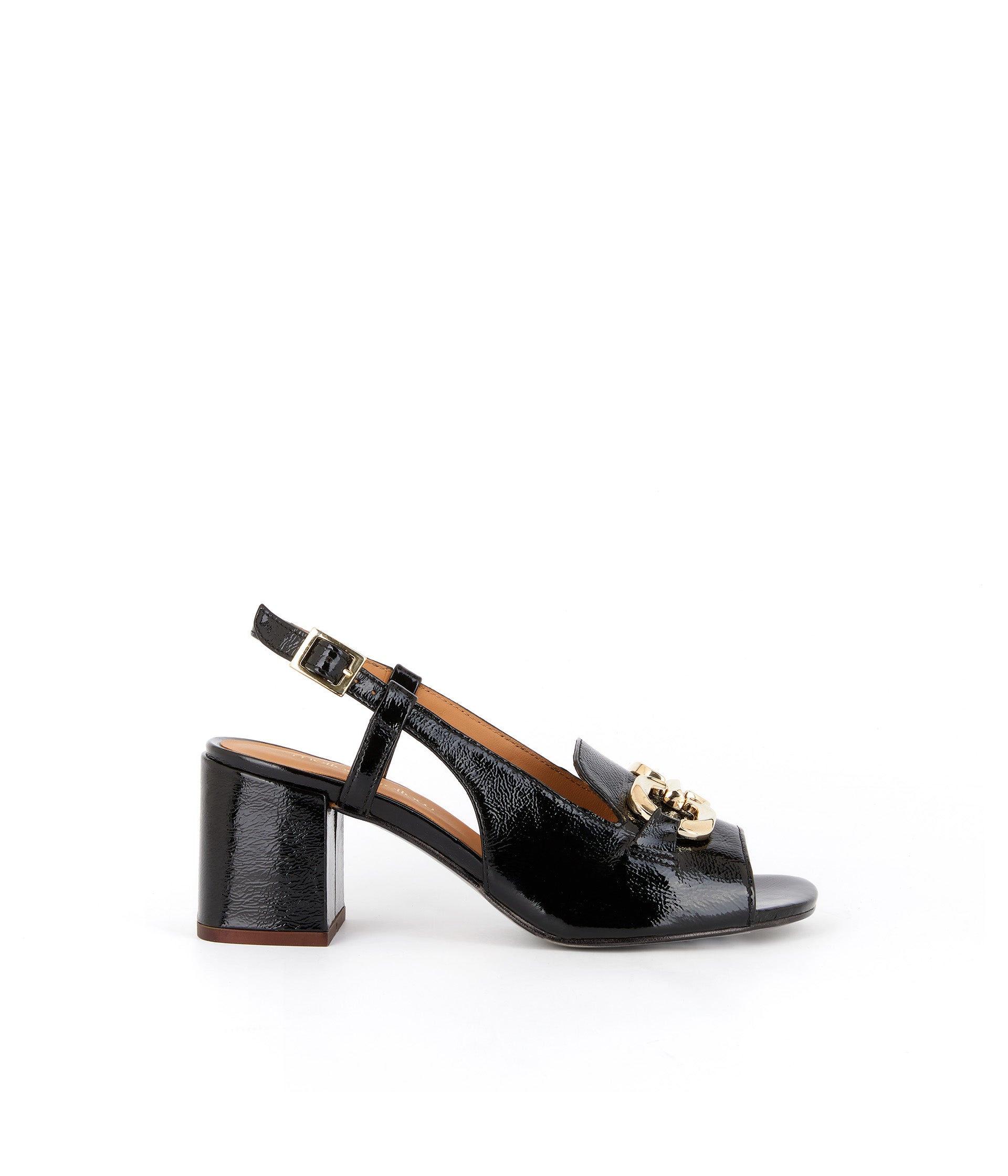 Slingbacks vernies noires Devi