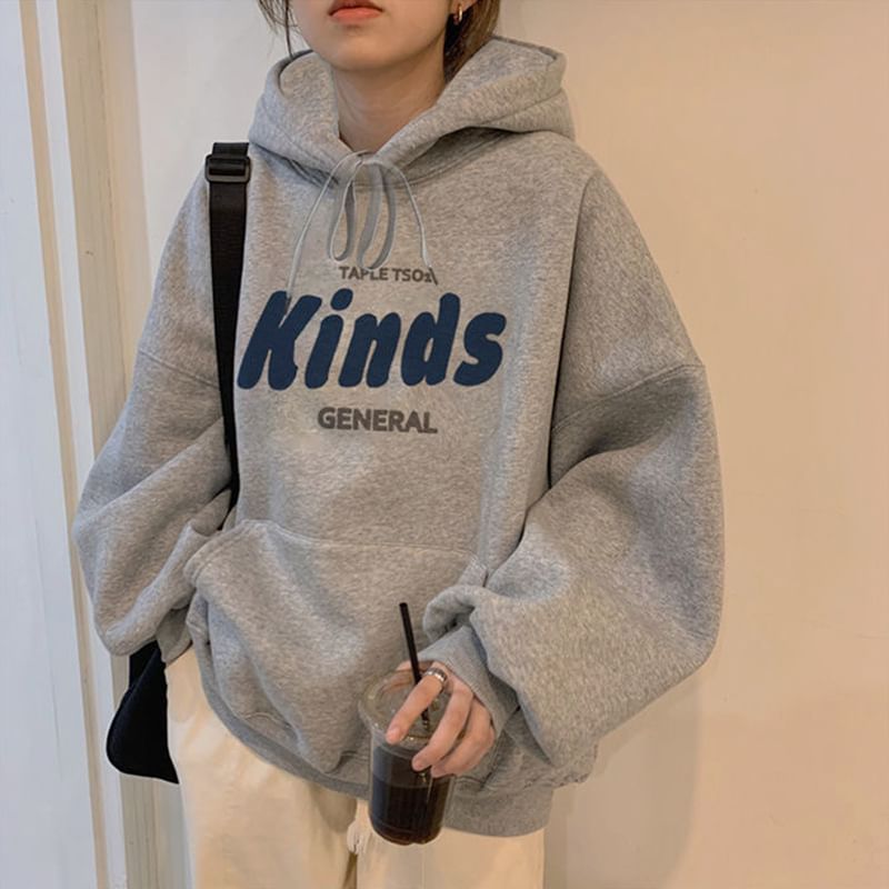 CRIBI - Oversized hoodie met ronde hals en tekstprint