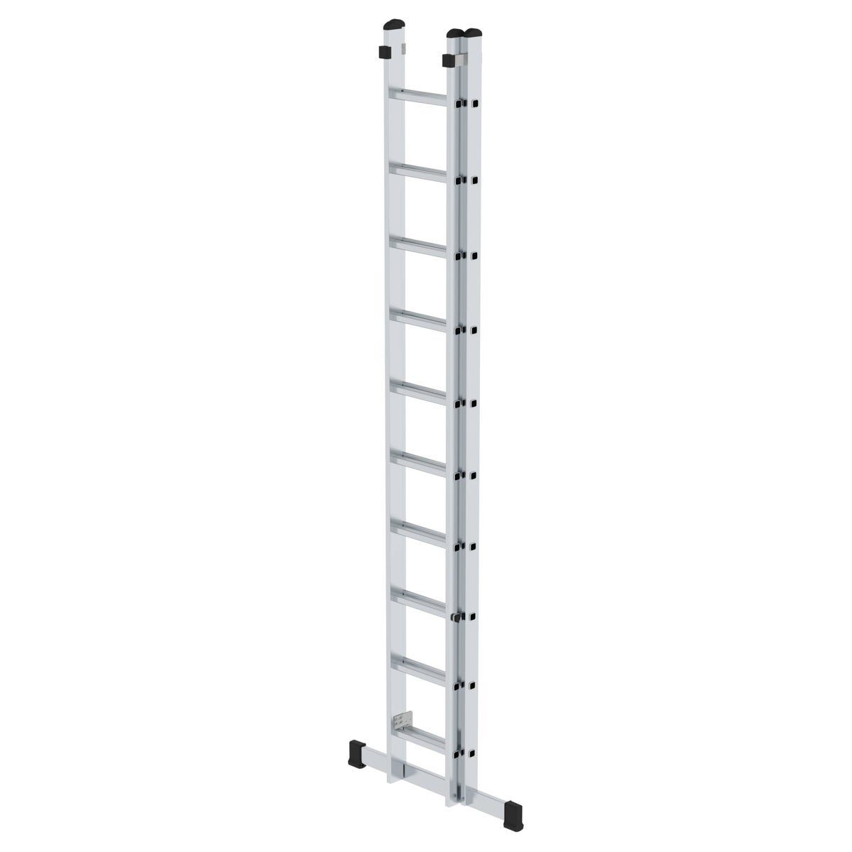 PROREGAL 2-delige sportschuifladder met standaard dwarsbalk, 2 x 10 sporten