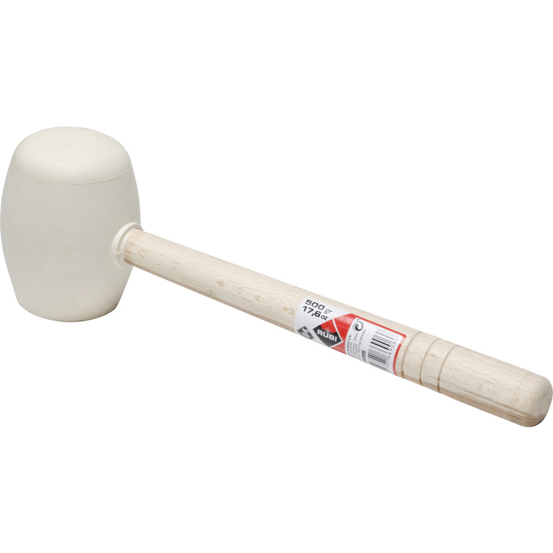 Rubi rubber hamer 500g rond wit