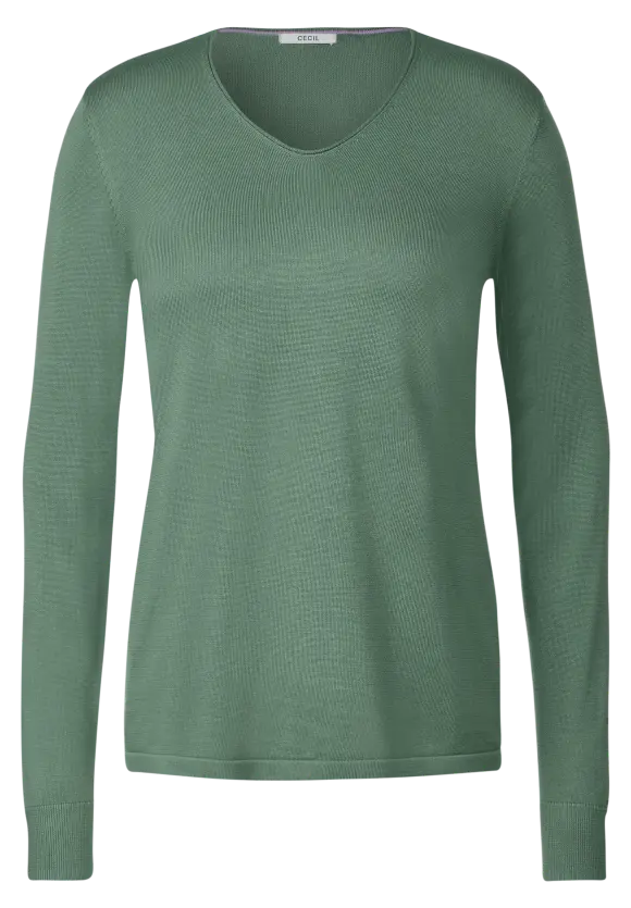 Basic Pullover - raw salvia green