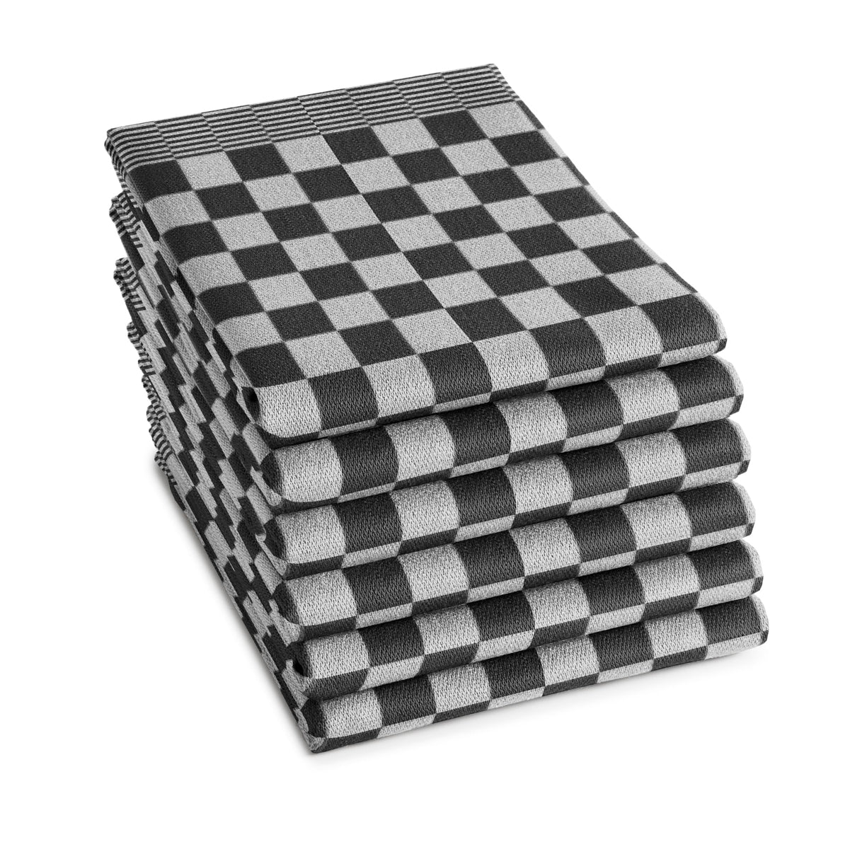 DDDDD theedoek Barbeque - 60x65 cm - Set van 6 - Zwart