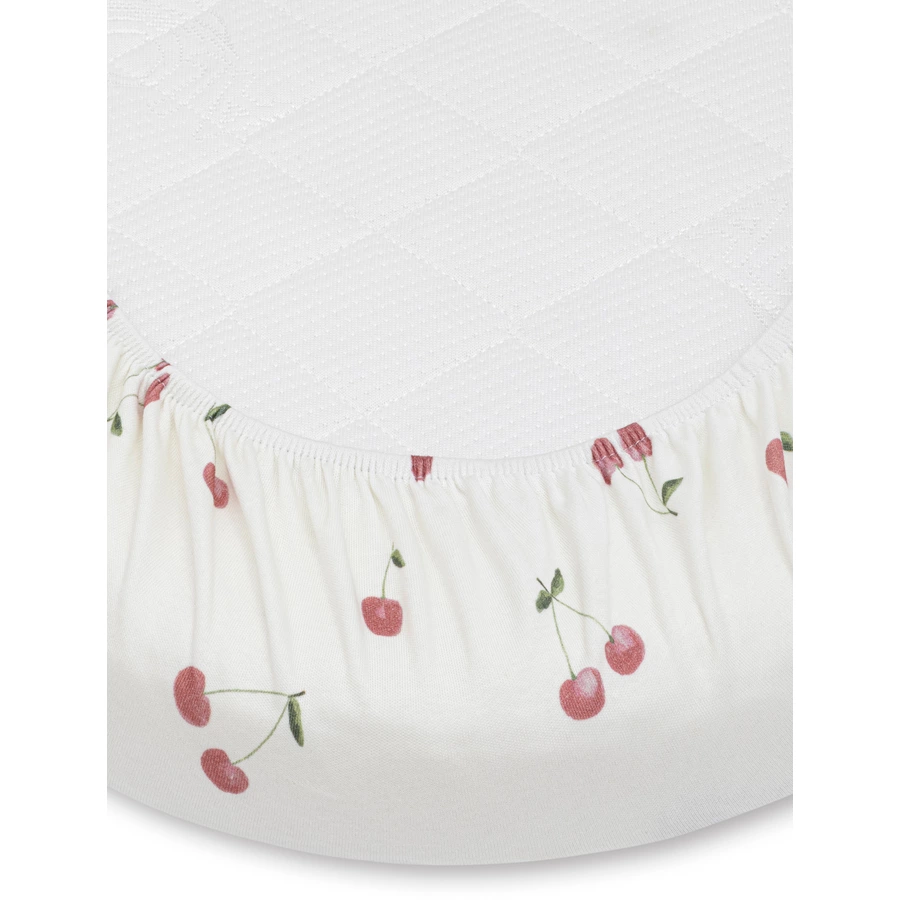 Pink No More 2er pack Bettlaken für Babywanne und Babywiege weiß Rot