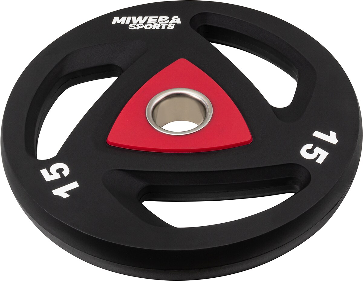 Miweba Sports Hantelscheiben Olympia, Ø 50/51 mm, 2er-Set, 2,5-20 kg, Hantel-Gewichte aus Stahl (2x 15,0 Kg)