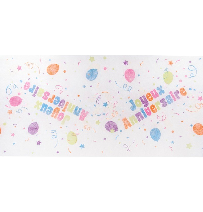 Joyeux Anniversaire Tafelloper Gekleurd 5m