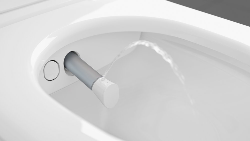 Villeroy & Boch ViClean douche wc randloos met verwarming en warme-luchtföhn wit glans