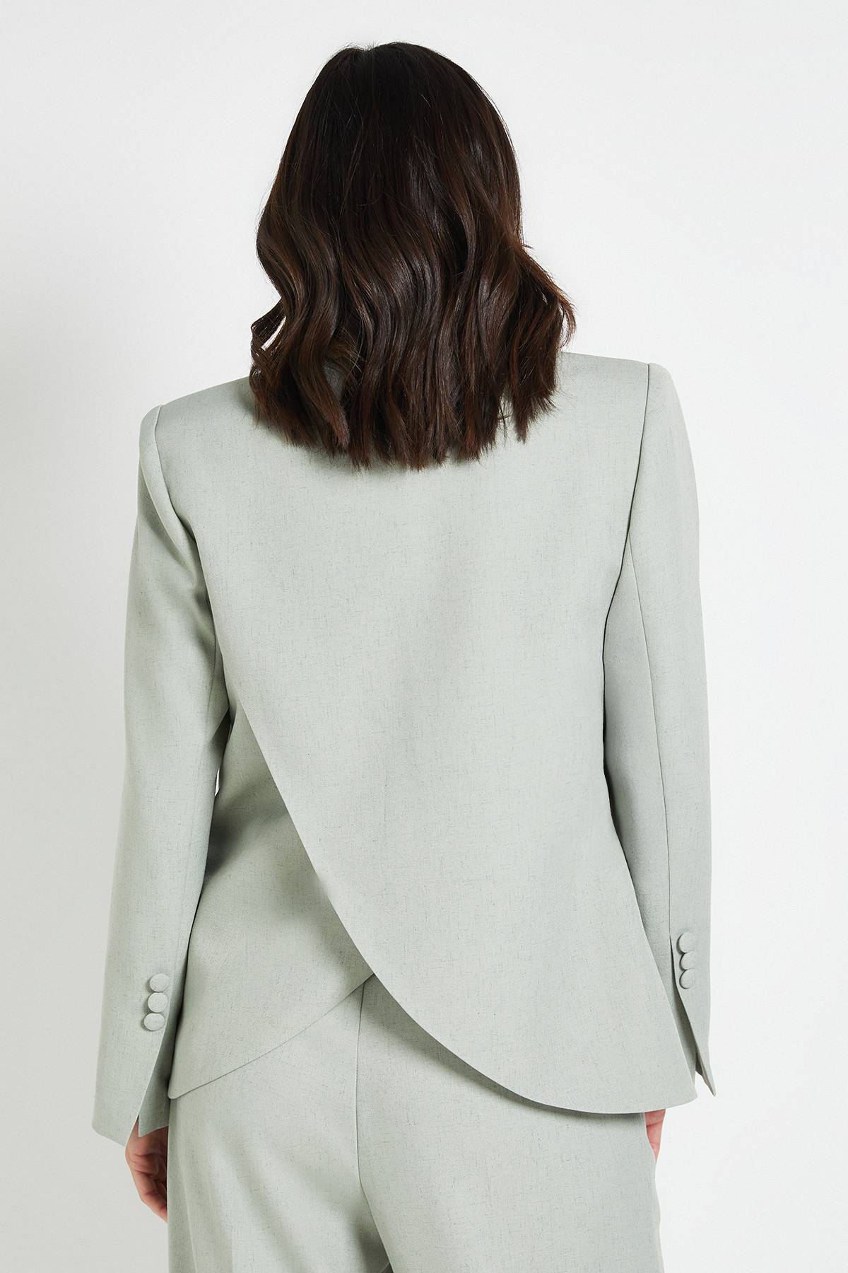 Wallis Blazer Croisé Simple Coupe Décontractée En Mélange De Lin Wallis