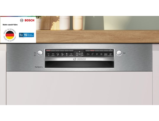 BOSCH - Lave vaisselle encastrable 60 cm SMI6ZCS10E, Série 6, Zeolith, 6 programmes, 40 db