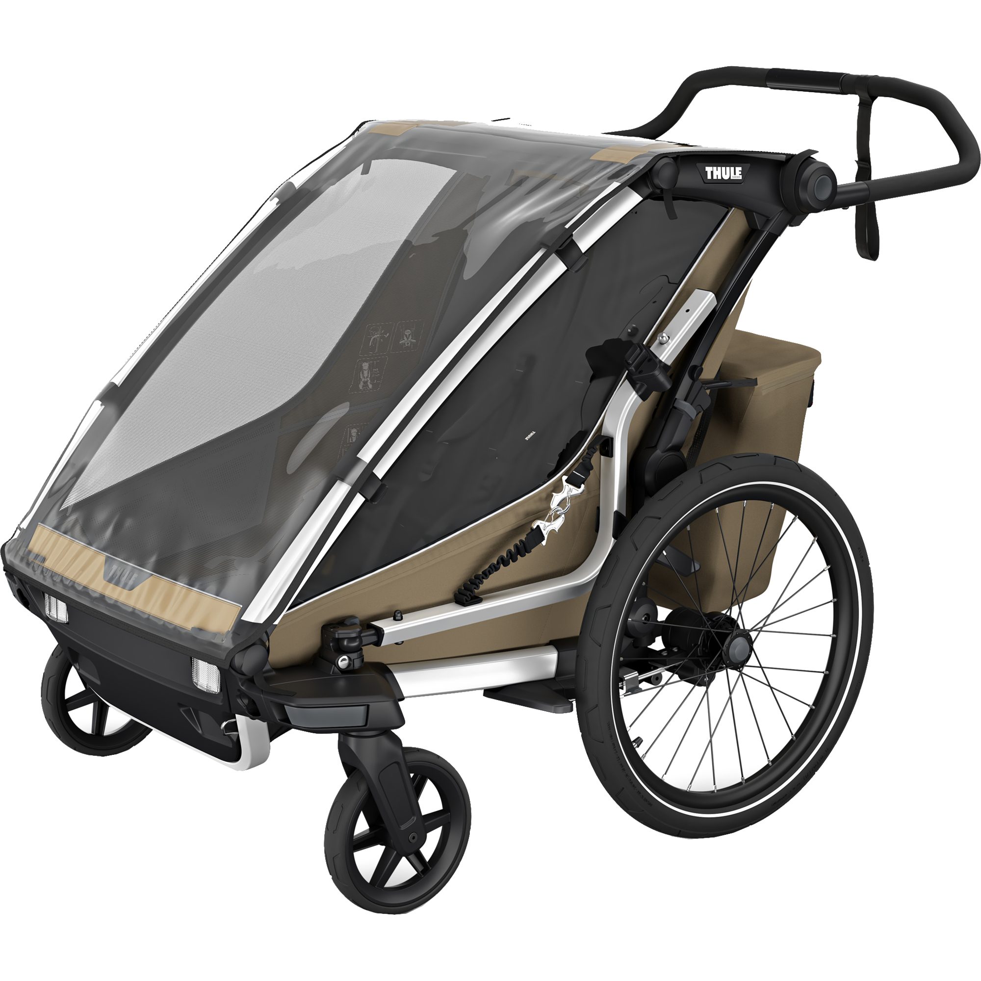 Thule Chariot Cross 2 Double Fahrradanhänger 2 Sitzer khaki