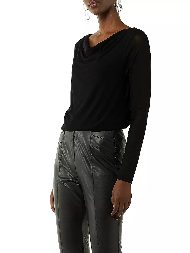COMMA Langarmshirt  schwarz