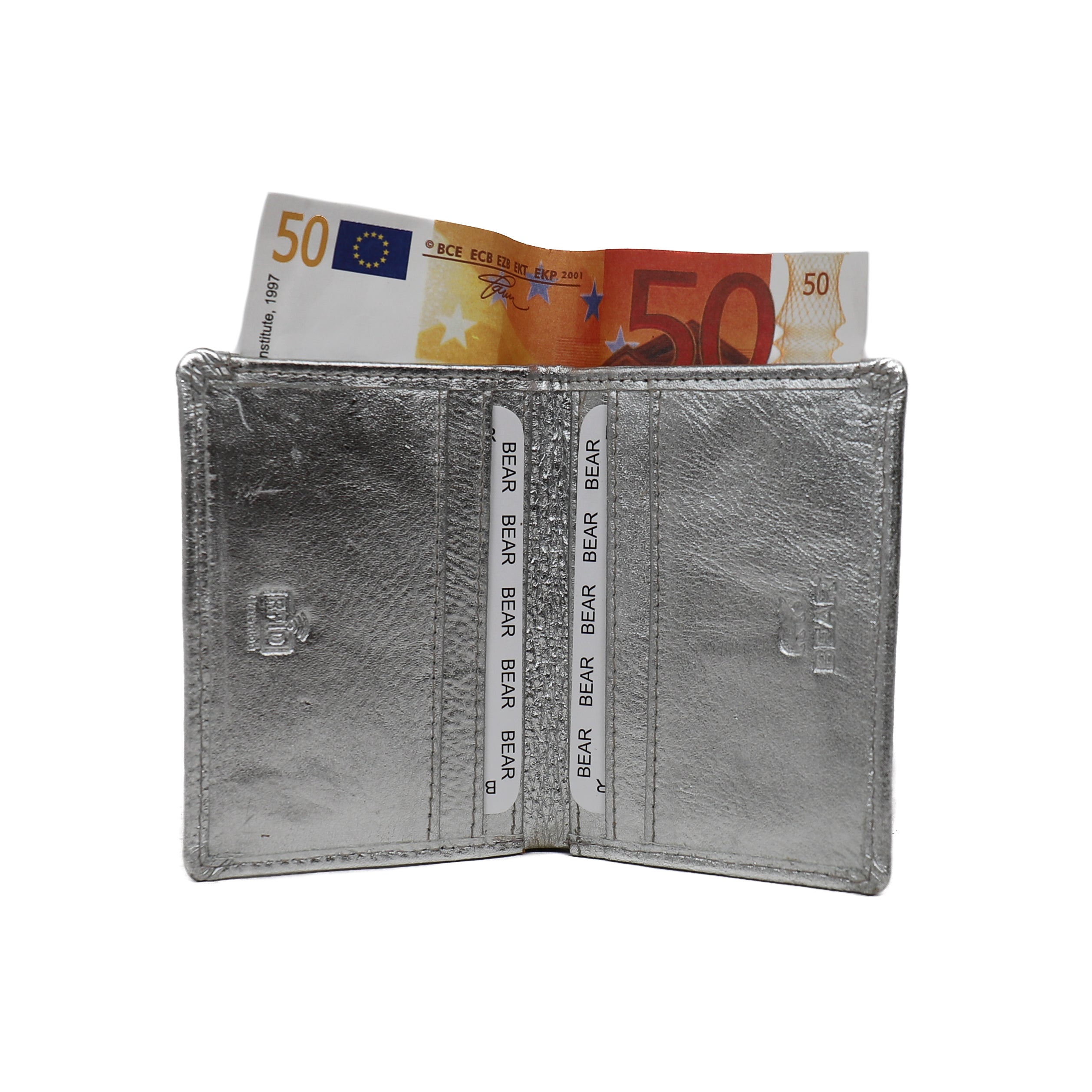 Pasjeshouder met briefgeldvak 'Cas' silver SILVER