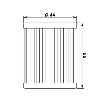 Filtre à huile Meiwa 268972 Type origine
