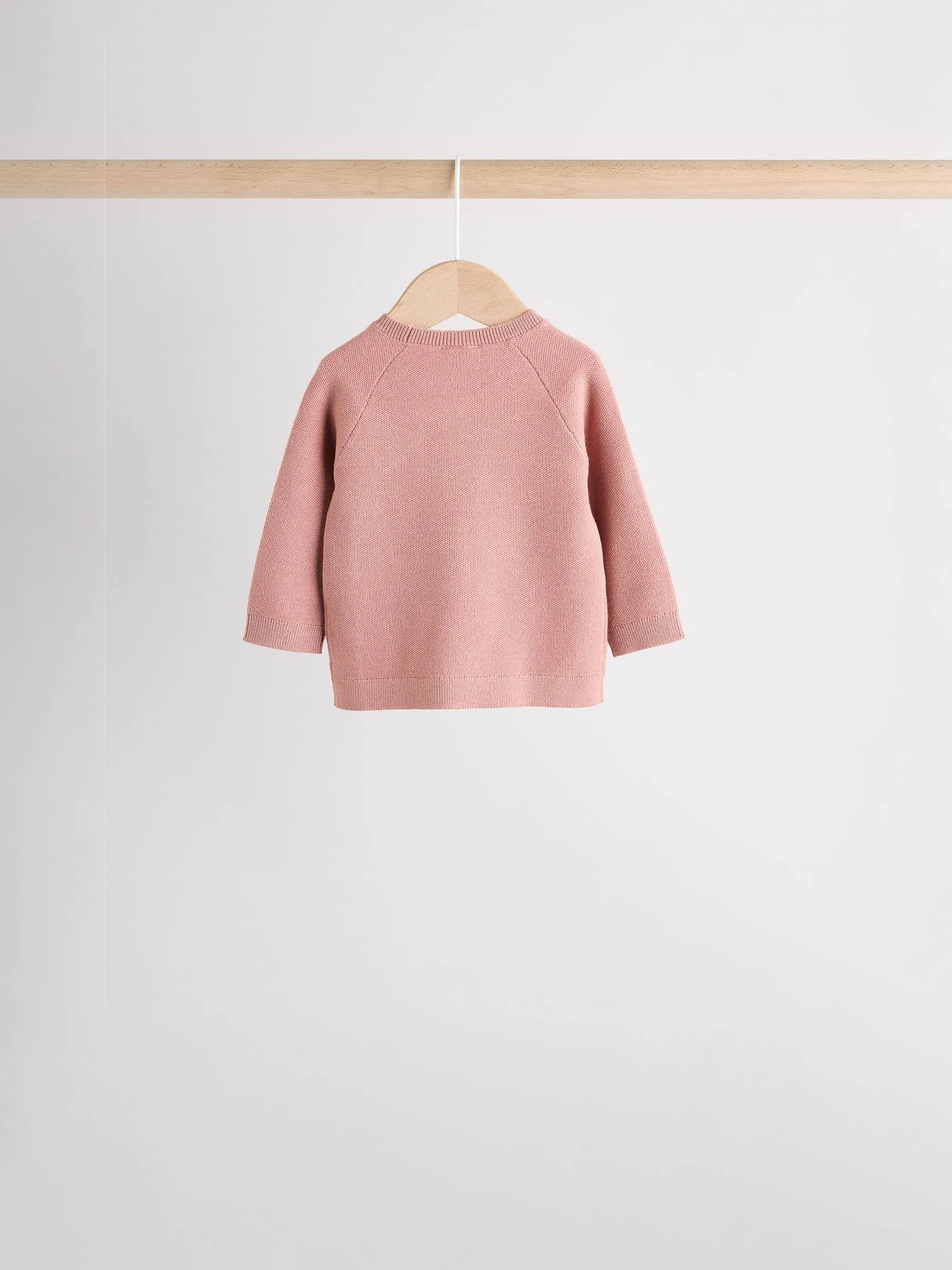 Roze - 2 -delige babyset met gebreide wikkelstrui en legging (0mnd-2jr)