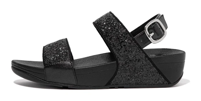 Fitflop Keilsandalette »LULU GLITTER BACK-STRAP SANDALS«  , Sommerschuh, Sandale, Keilabsatz, mit funkelnden Riemchen