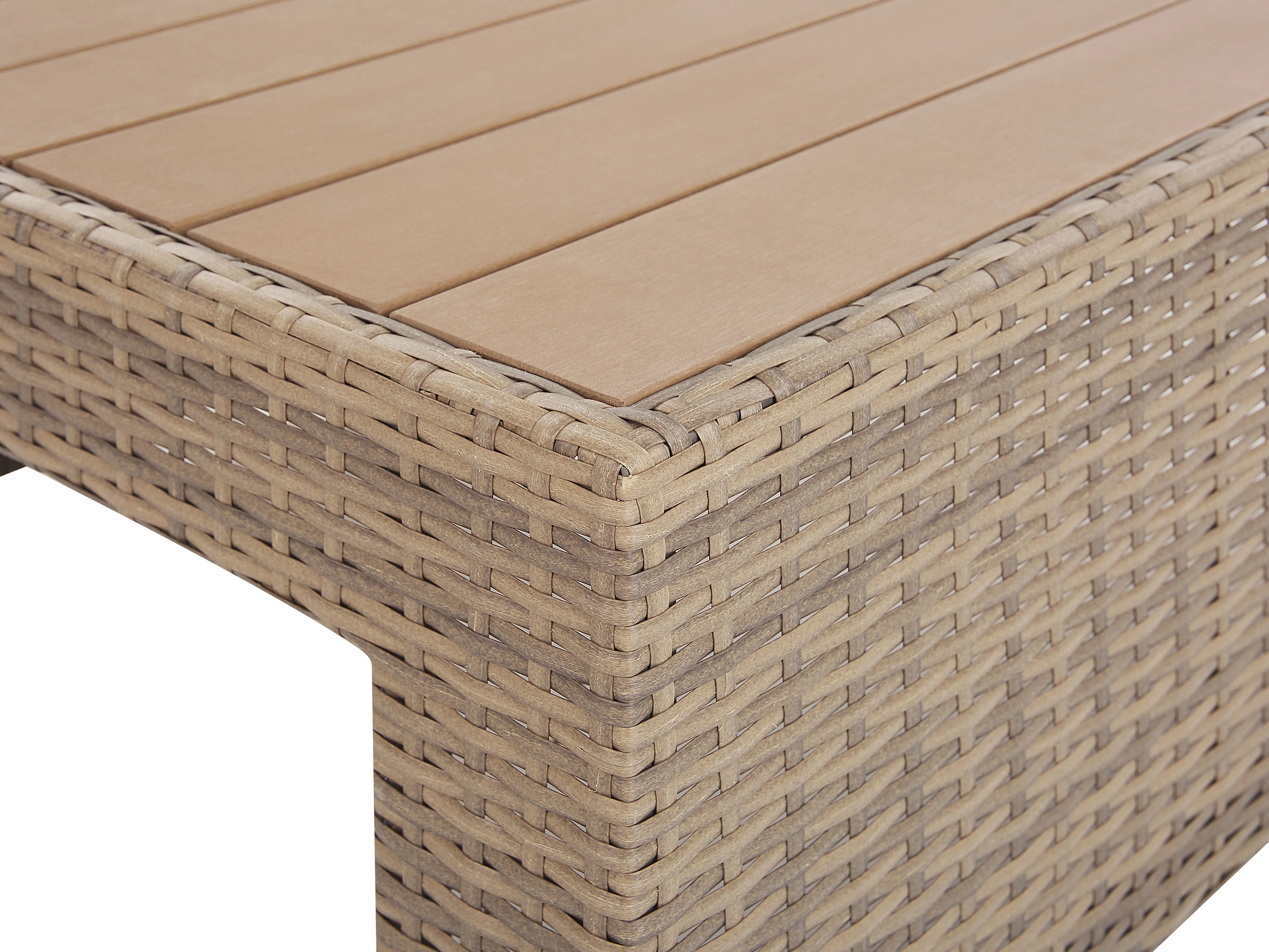Loungeset met tafel 5-zits COCCOLIA modulair PE rotan Beige