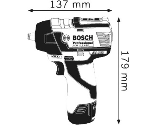 Accu slagschroevendraaier GDS 12V-115, zonder accu en lader