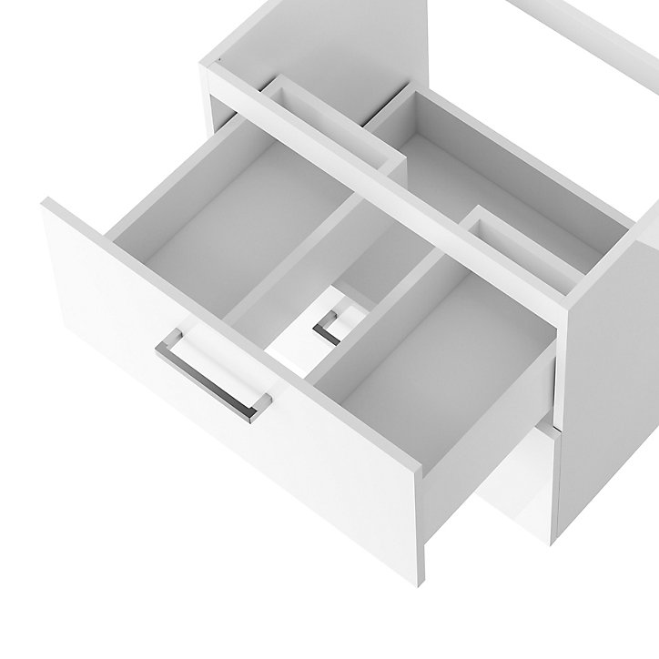 Meuble sous vasque à suspendre Opah blanc L. 60 cm