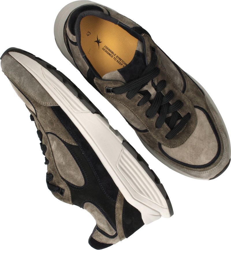 Xsensible Manhattan Stretchwalker Sneakers Taupe Heren