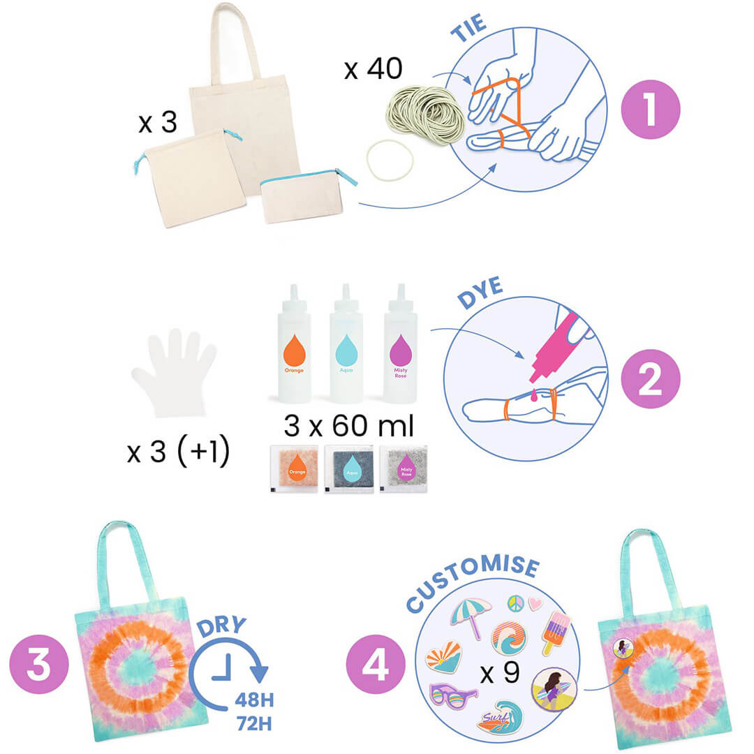 Djeco knutselset diy tie-dye