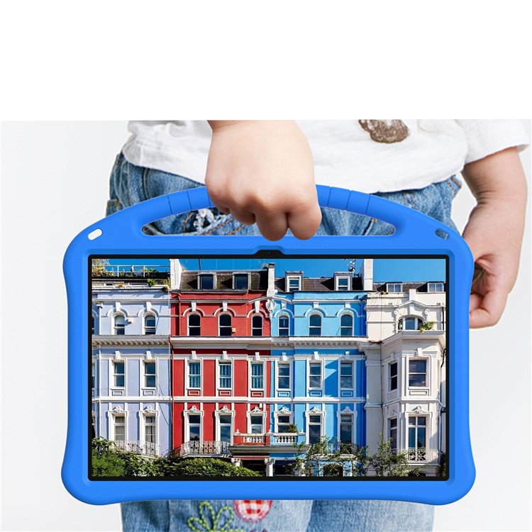 Samsung Galaxy Tab S10 Ultra Stossfeste Kinder Schaumstoff Hülle mit Griff   Kickstand - Blau