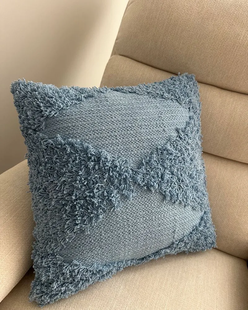 Set van 2 sierkussens RHOEO Katoen 45 x 45 cm Blauw