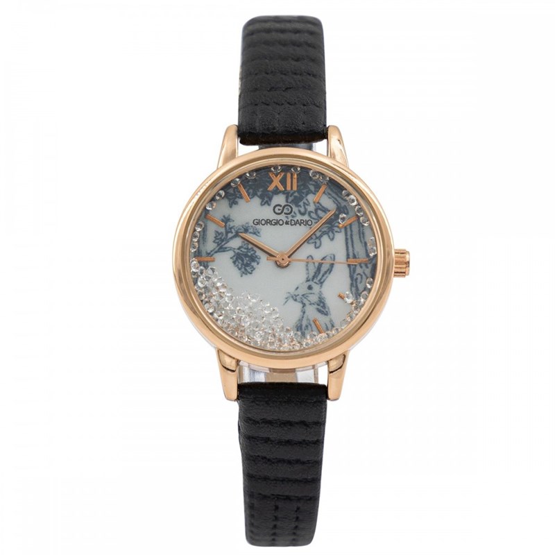 Montre Femme GIORGIO bracelet Cuir Noir