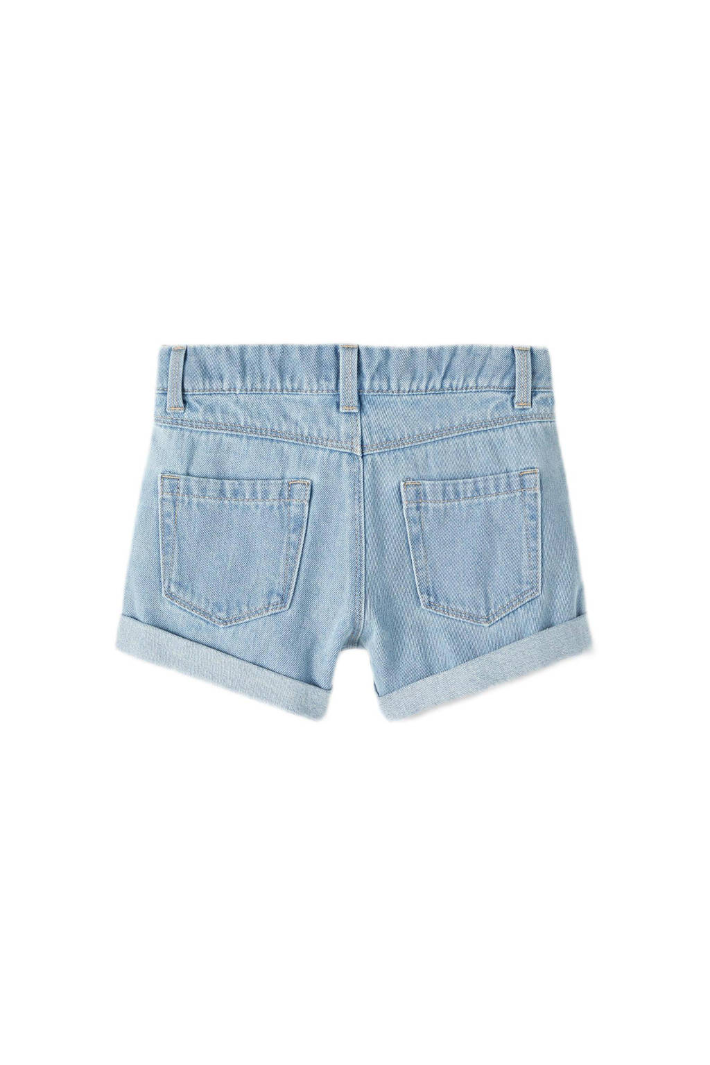 NAME IT gebloemde regular fit short NKFBELLA light blue denim