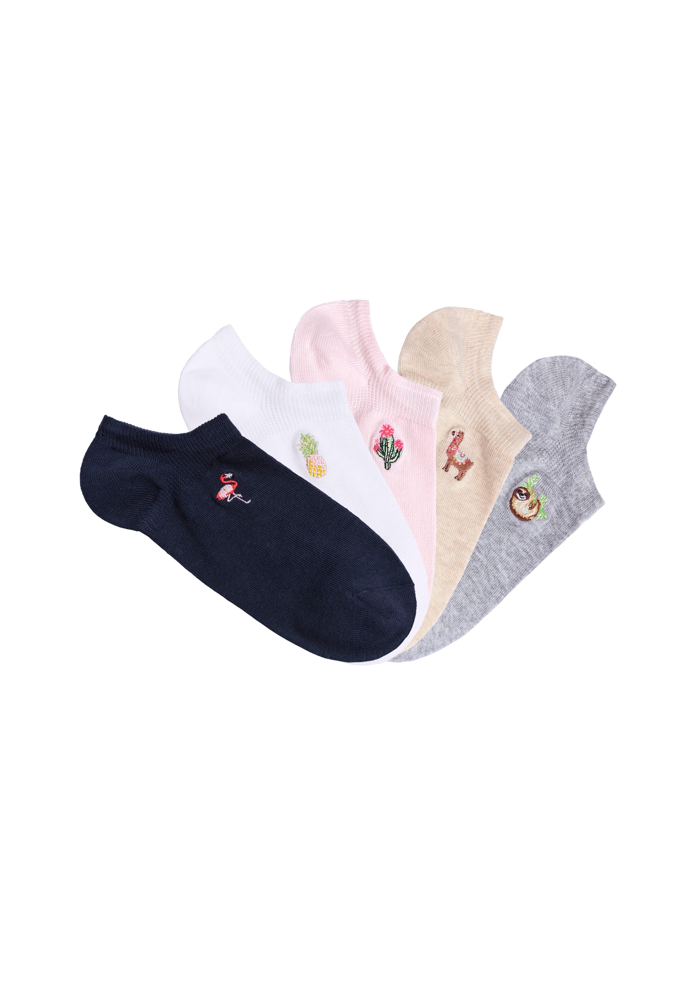 H.I.S Sneakersocken Packung, 5 Stk. tlg. mit Motivstickerei