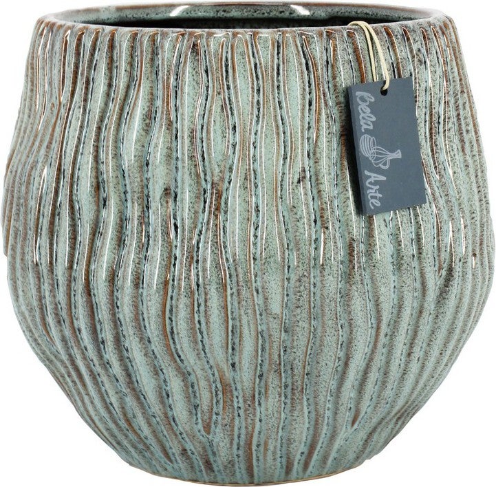 Bela Arte bloempot Zulte blauw D 21 H 18,5 cm