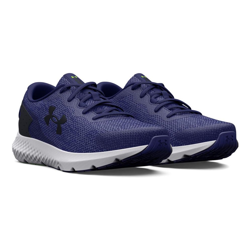 Under Armour UA CHARGED ROGUE 3 KNIT - Chaussures running Homme sonar blue/black/black