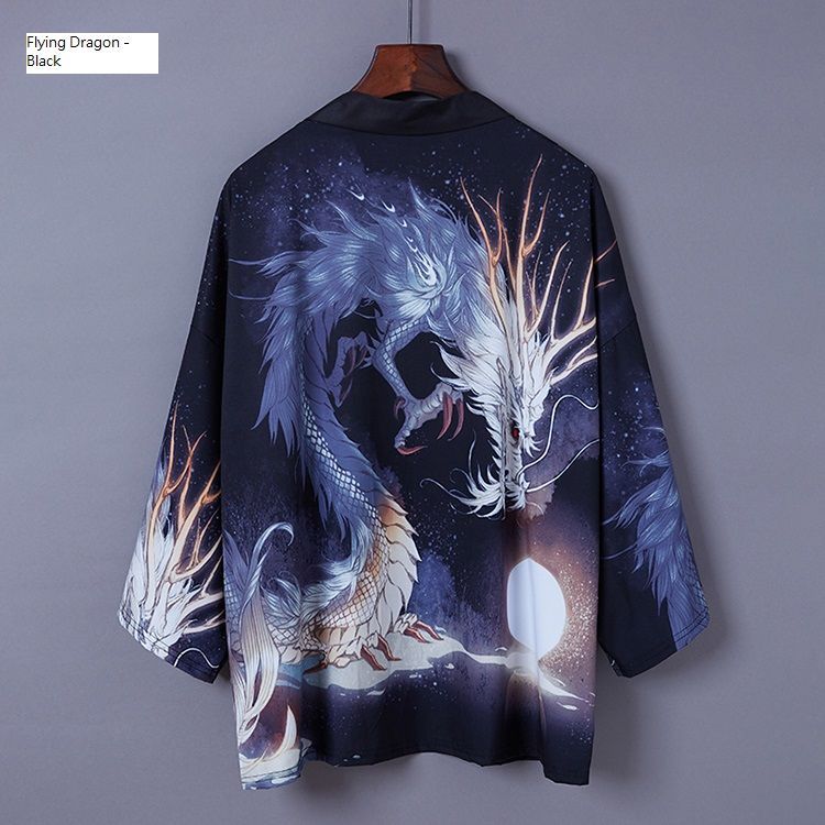 Acrius - Kimono-jasje met 3/4-mouwen en print