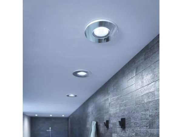 Philips Hue White ambiance Adore - Indlejret spotlys - LED-spot lyspære - GU10 - 4.2 W - klasse E - varmt til køligt hvidt lys - 2200-6500 K - krom (pakke med 3)