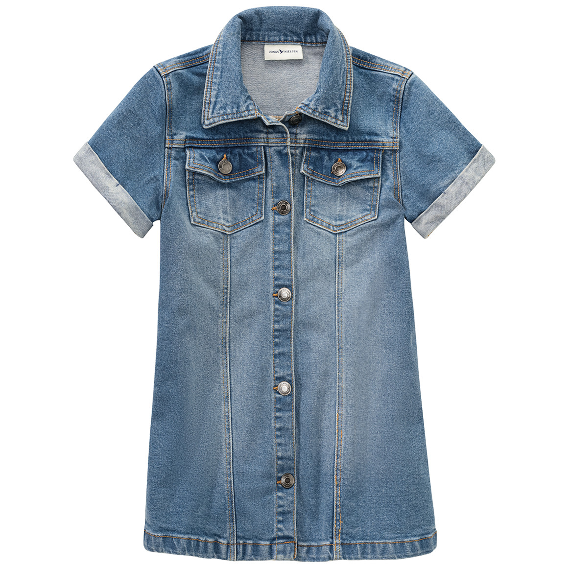 Jonas Nielsen Mädchen Jeanskleid in Denim-Optik blau
