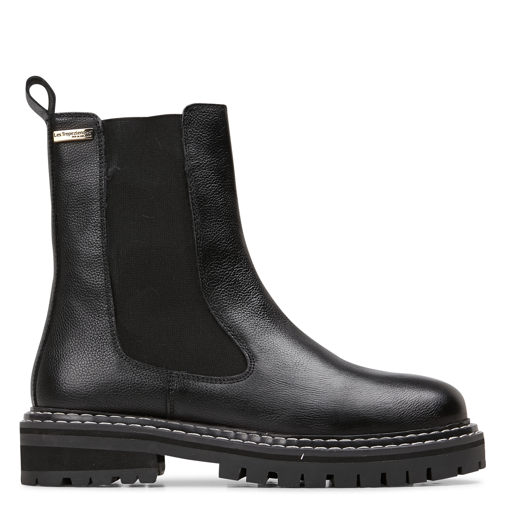 REMINI - Bottines chelsea en cuir mélangé | Noir