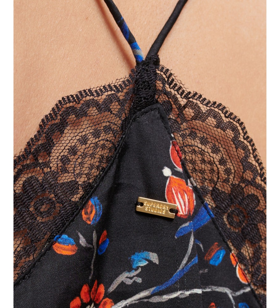 Regata preta de cetim da Superdry