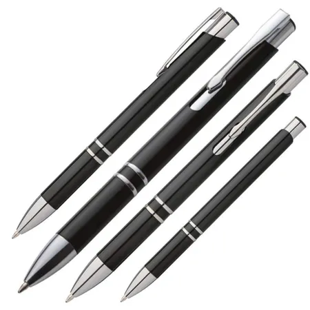 Easy Gifts Kugelschreiber aus Kunststoff, schwarz, 10 Stück