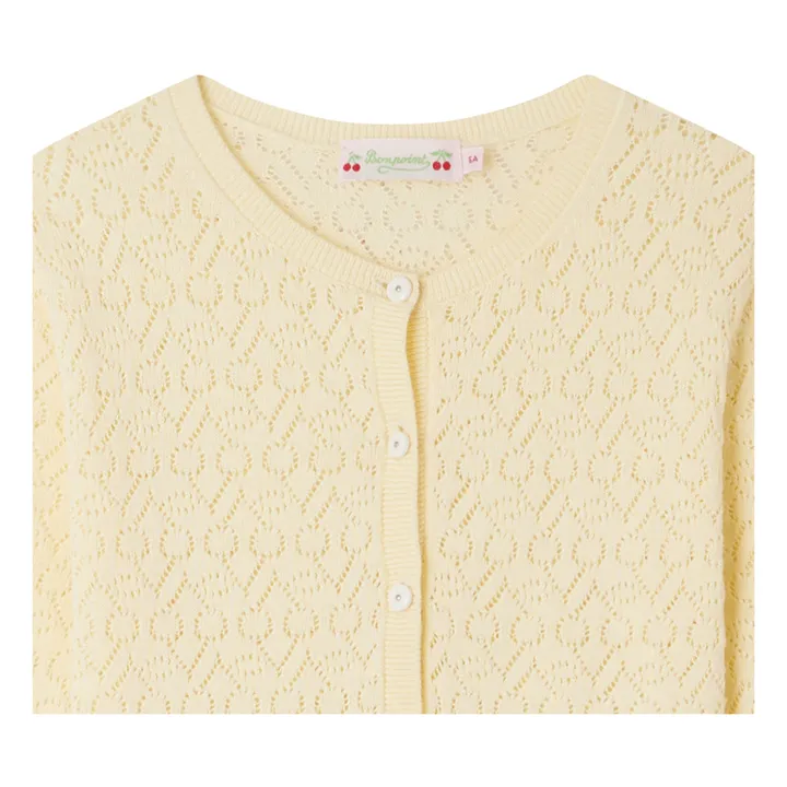 Bonpoint Cardigan Cherry Ajouré | Taupe