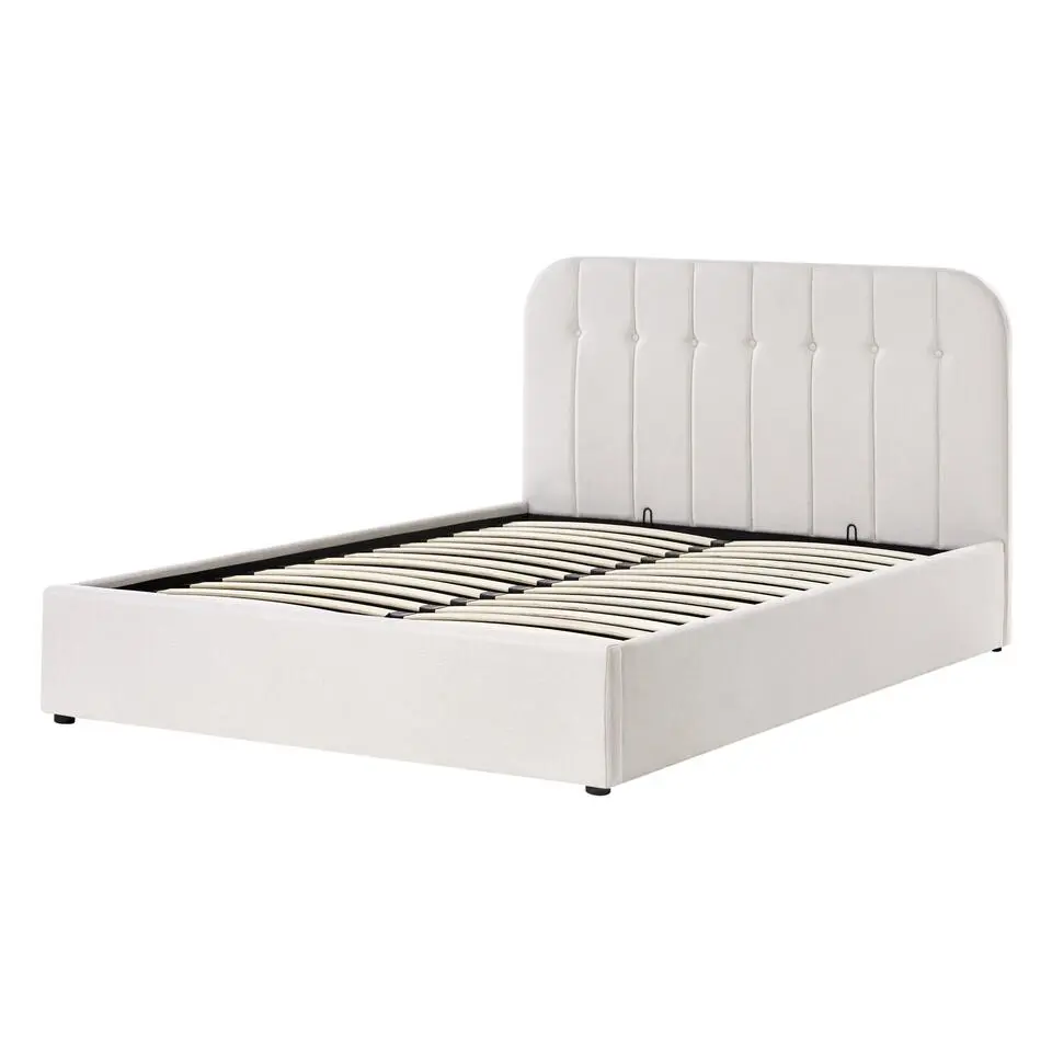CHALLANS - Bed met opbergruimte - Off-white - 140 x 200 cm - Stof