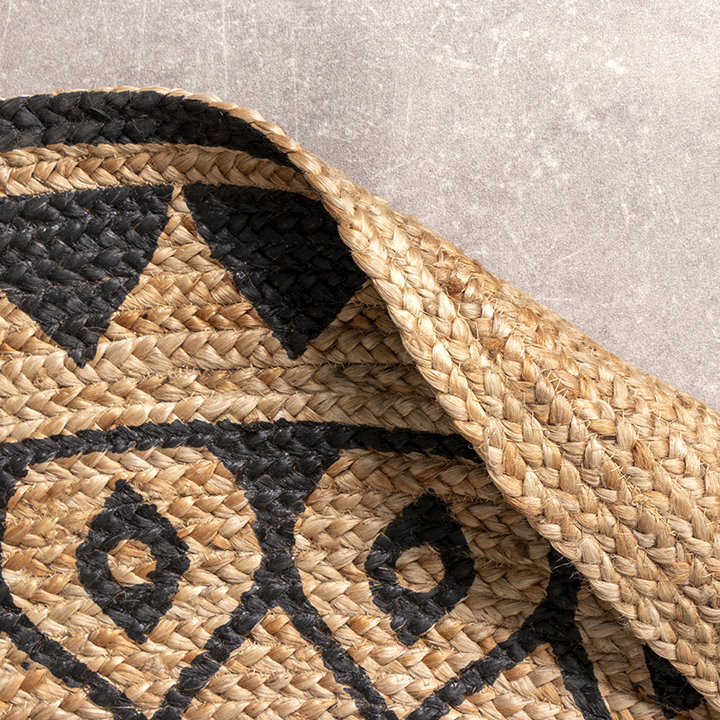 Rond jute vloerkleed - Henna Ayda Naturel | 100% jute