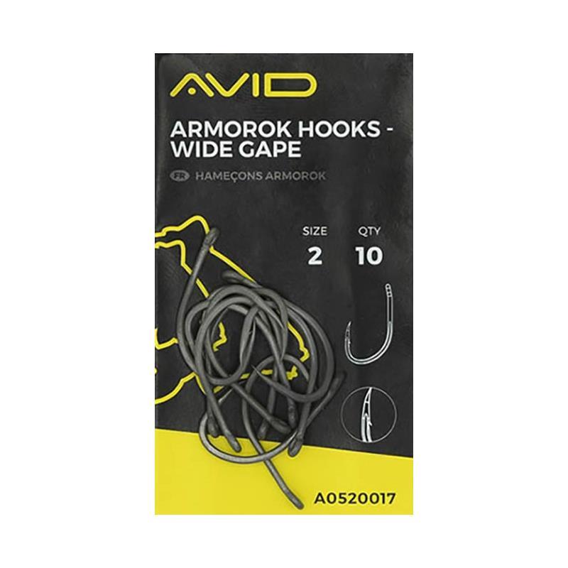 Hamecon Carpe Avid Carp Armorok Wide Gape - Par 10