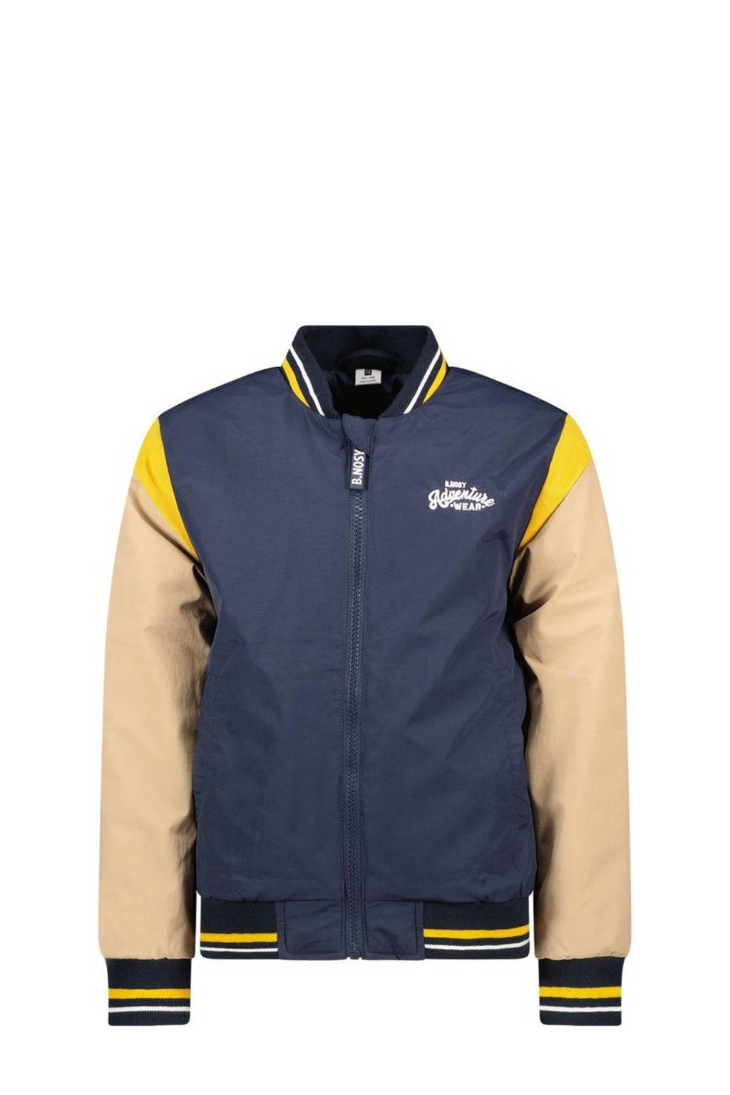 B.Nosy bomberjack zomer Gijs donkerblauw/beige/beige/geel