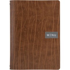 Protège-menus 'RUGA', A5, en cuir, marron