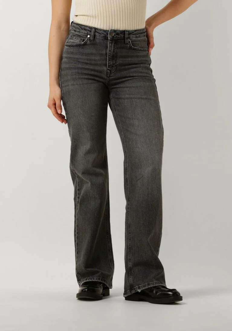 MY ESSENTIAL WARDROBE donkergrijze my essential wardrobe wide jeans 35 the louis 139 high wide y