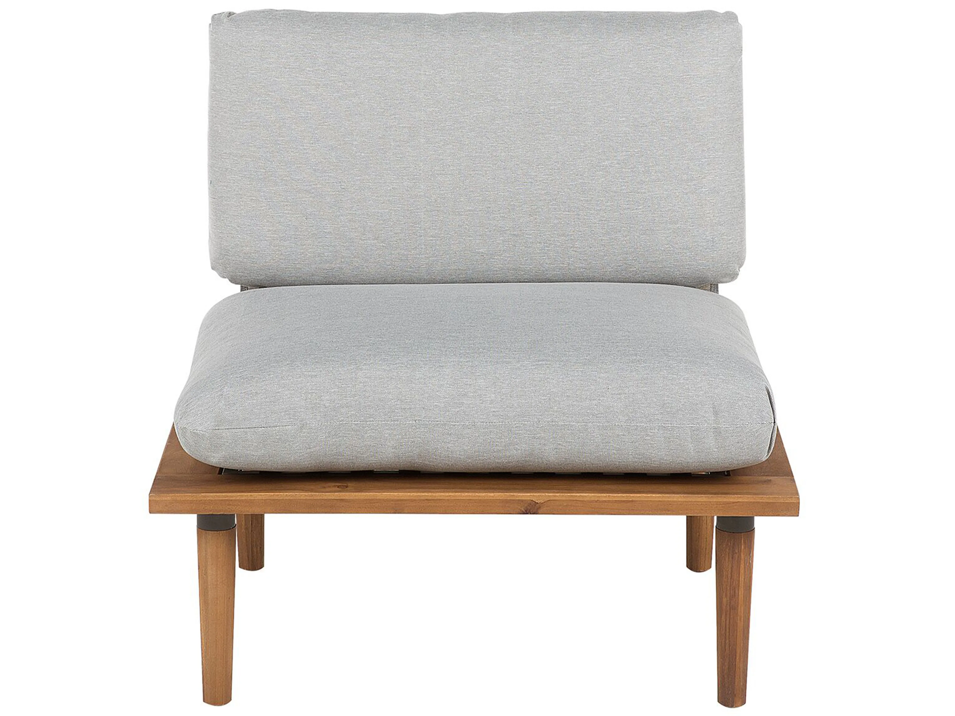 Loungeset met tafel 4-zits FRASCATI modulair Gecertificeerd acaciahout Lichtgrijs