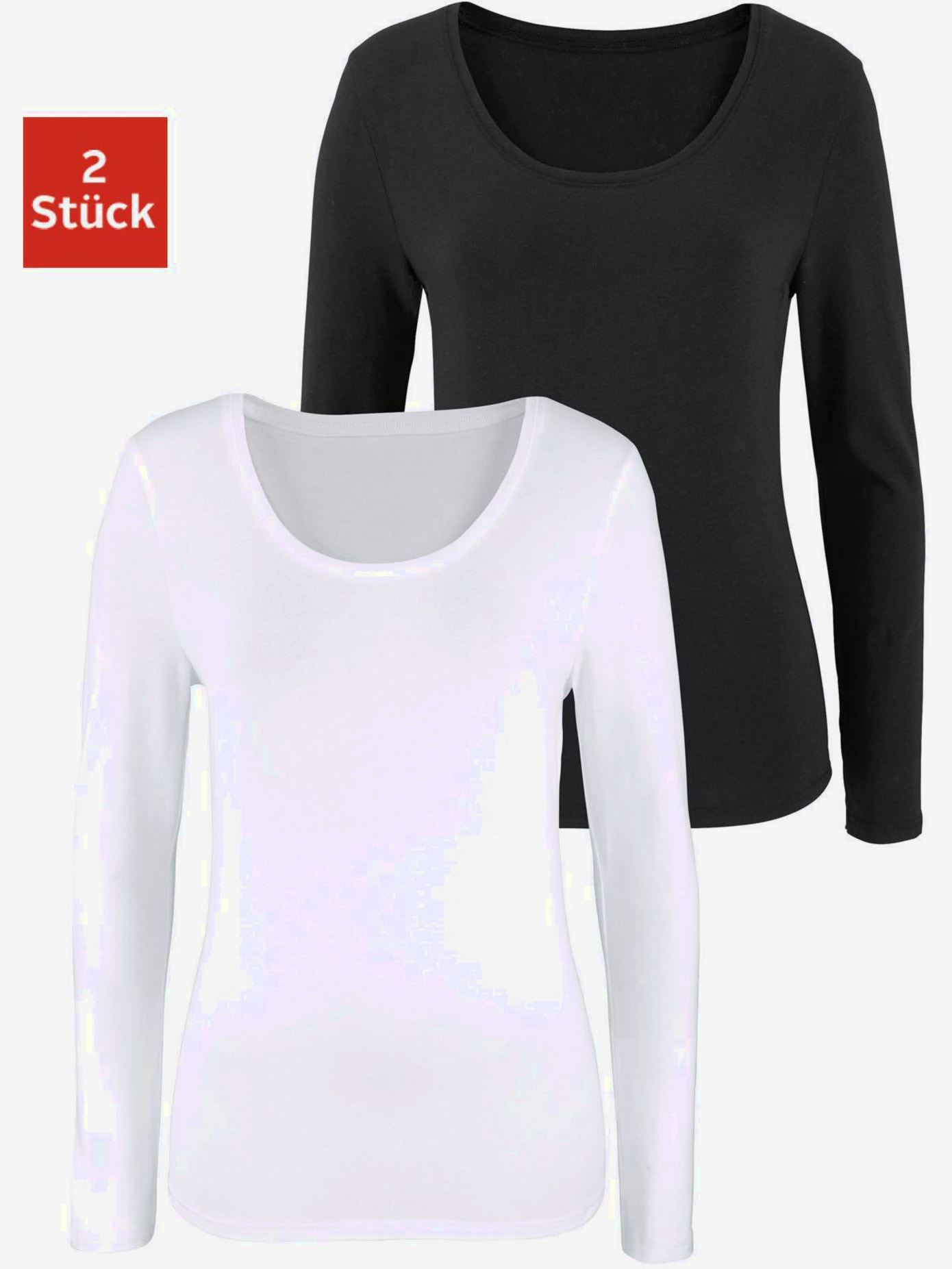 Lot de 2 t-shirts manches longues vivance