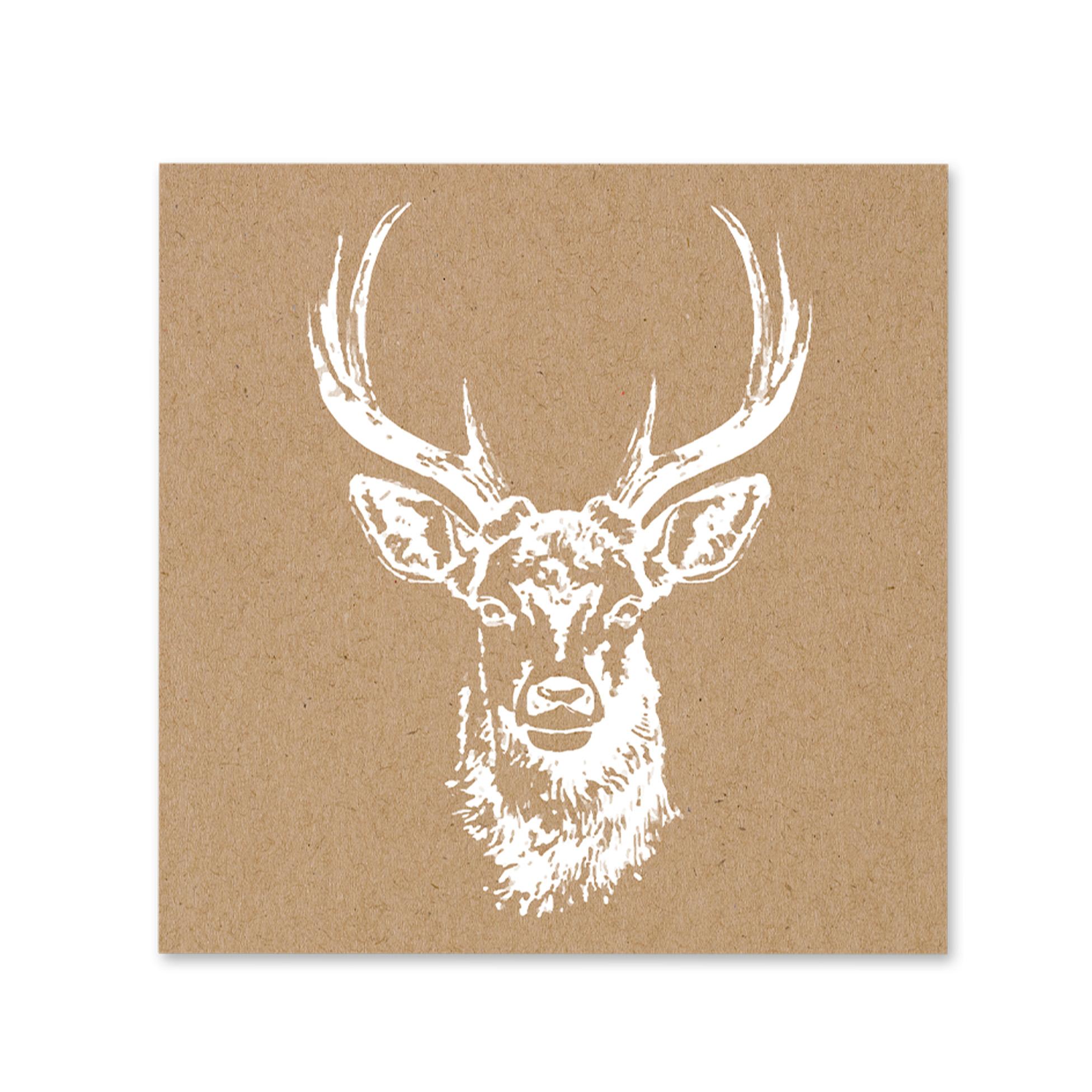 SERVIETTE CERF KRAFT 33X33CM X20 PIECES