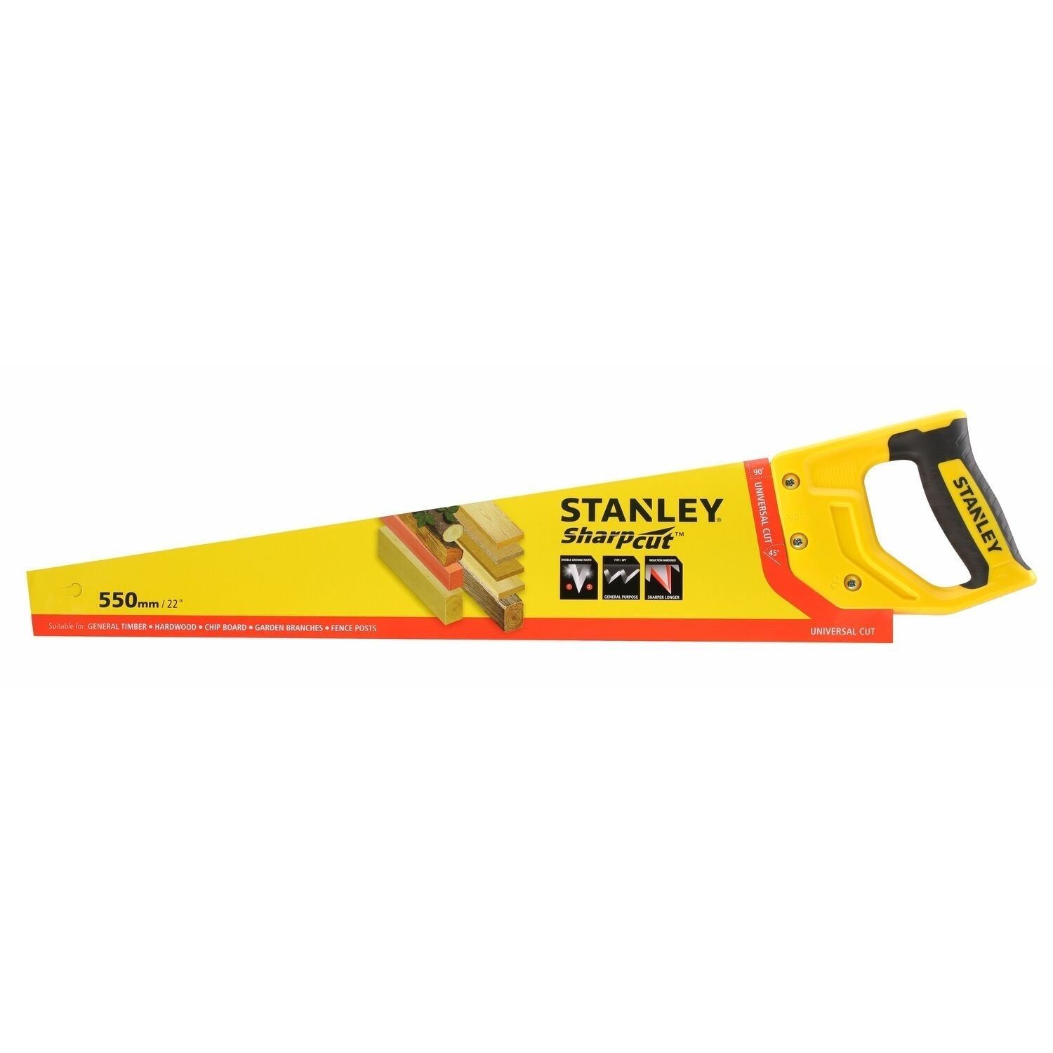 Stanley STHT20368-1 Universeel Zaag SharpCut 550mm 7T/inch