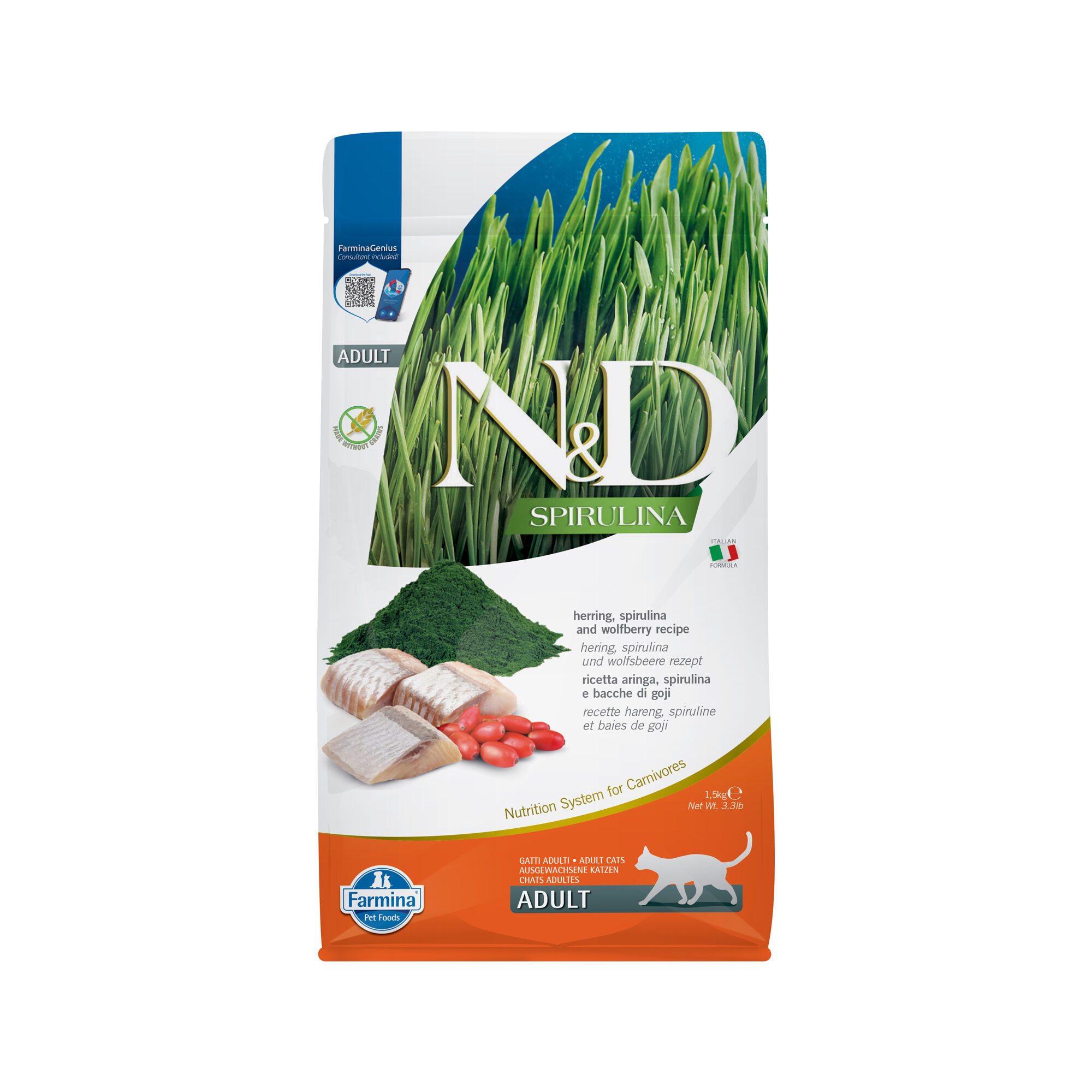 Farmina N&D Spirulina Adult Cat - Herring