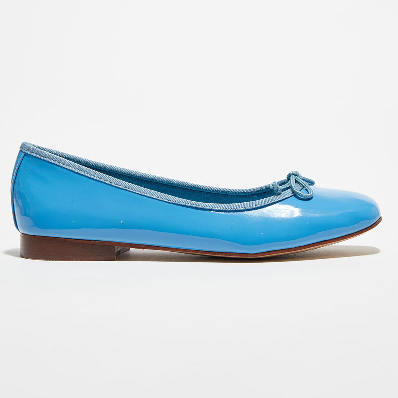 Quartier Latin Ballerines en Cuir Vernis Irene bleu ciel